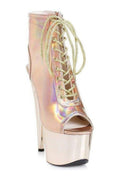 709-CLARA Platform Sandal  | Gold Faux Leather