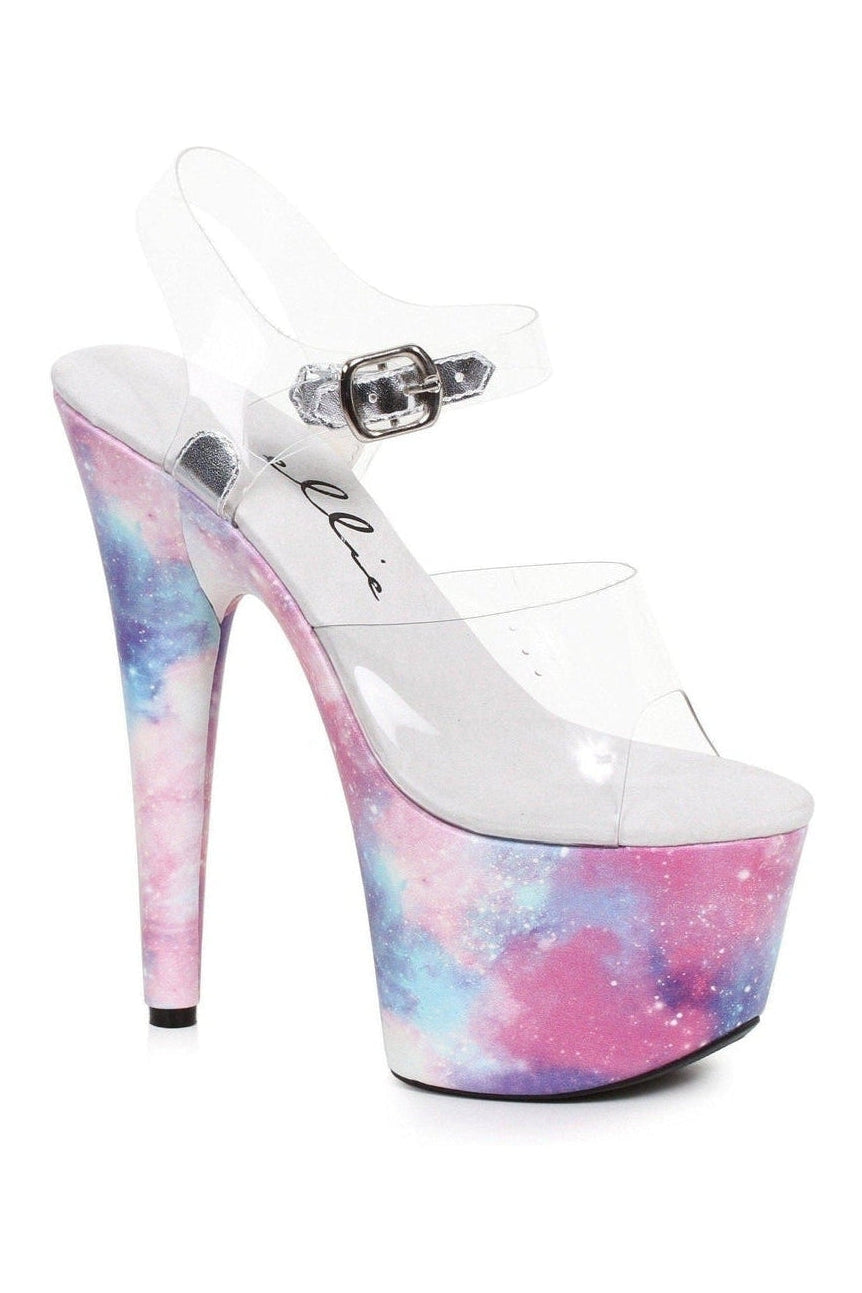 709-COSMO Platform Sandal | Clear Vinyl-Ellie Shoes-SEXYSHOES.COM