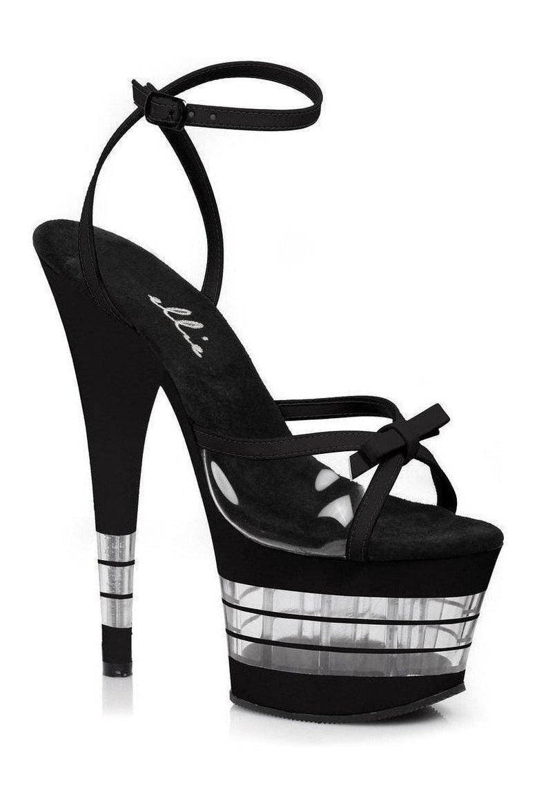 Ellie Shoes 709 DEGREE Platform Sandal in Clear Vinyl from SexyShoes.com
