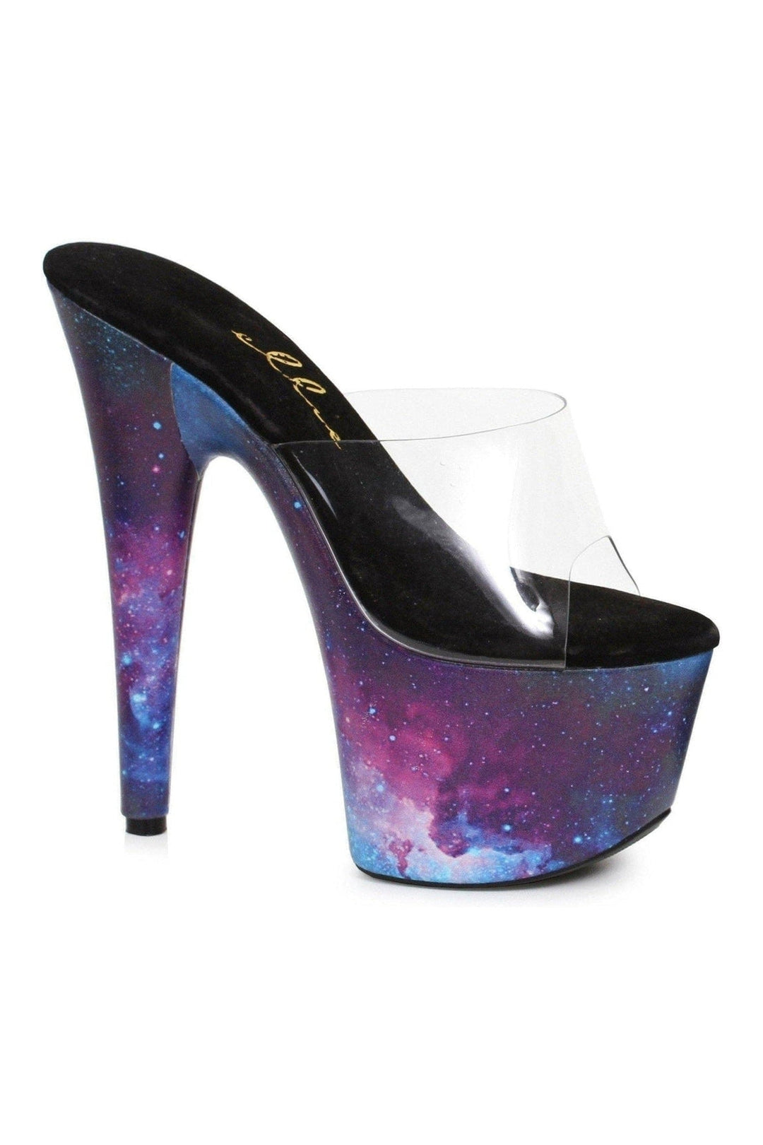 709-GALAXY Platform Slide | Clear Vinyl-Ellie Shoes-SEXYSHOES.COM