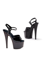 709-JULIET Platform Sandal | Black Patent
