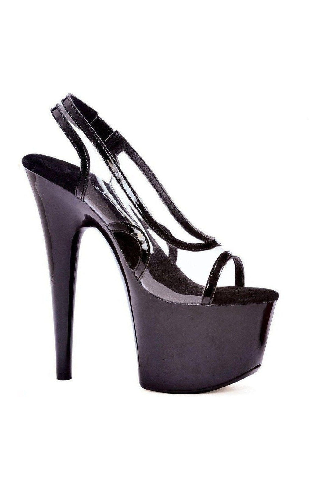 709-LEONA Platform Sandal | Clear Vinyl-Ellie Shoes-SEXYSHOES.COM