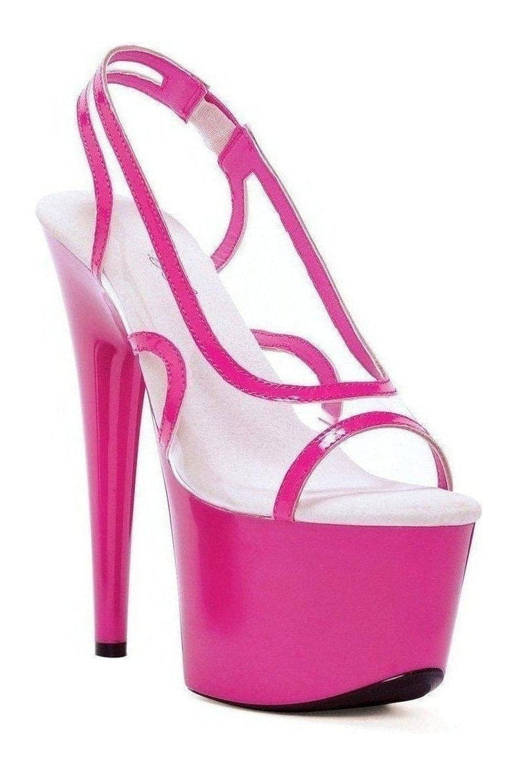 709-LEONA Platform Sandal | Clear Vinyl-Ellie Shoes-SEXYSHOES.COM