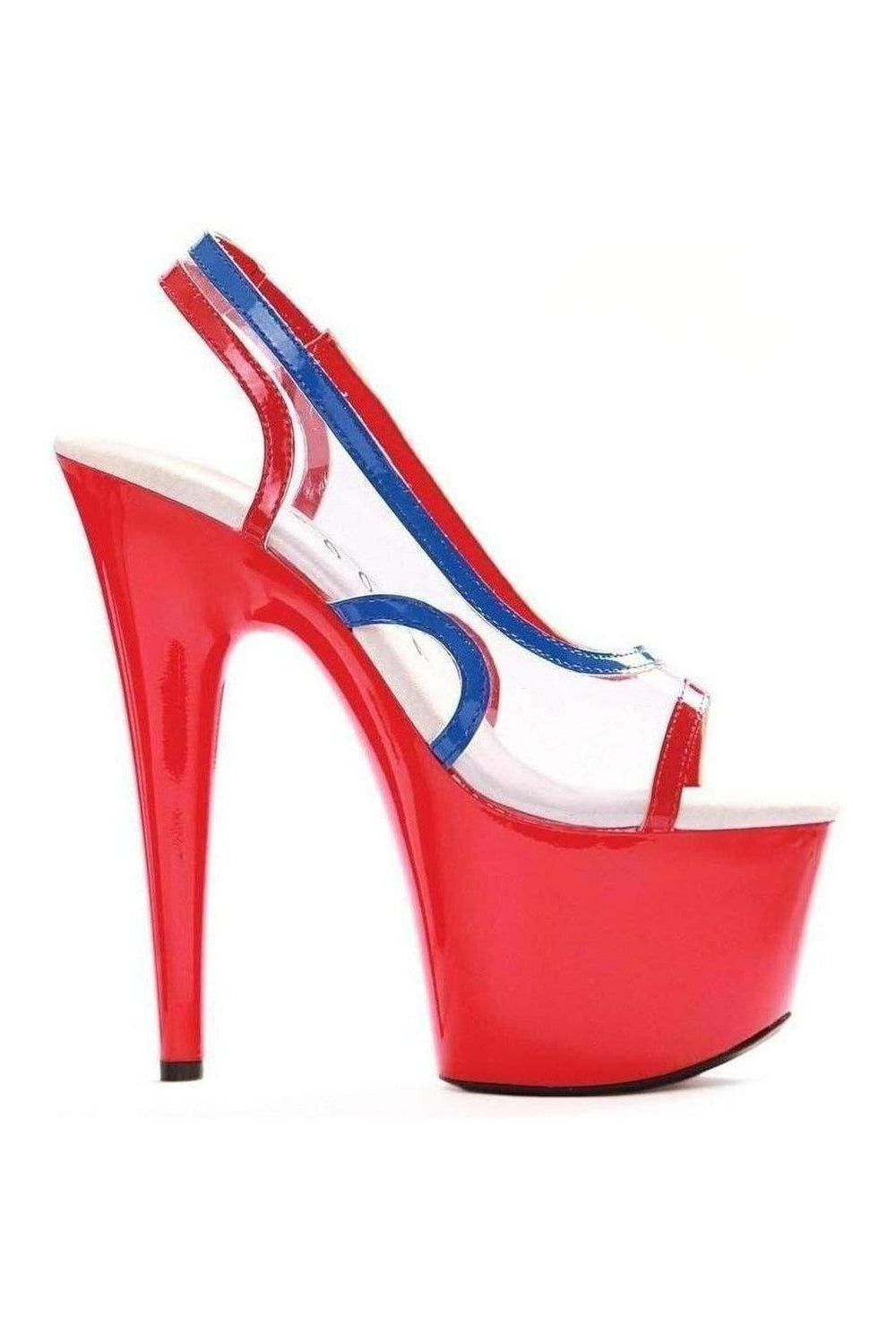 709-LEONA Platform Sandal | Multi-Color Vinyl-Ellie Shoes-SEXYSHOES.COM