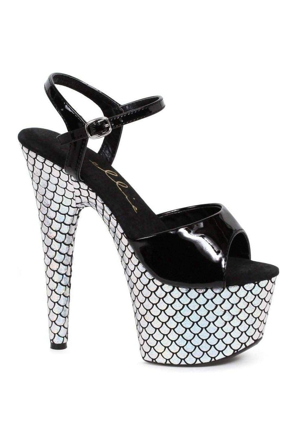 Ellie Shoes 709 MARINA Platform Sandal in Clear Vinyl from SexyShoes.com
