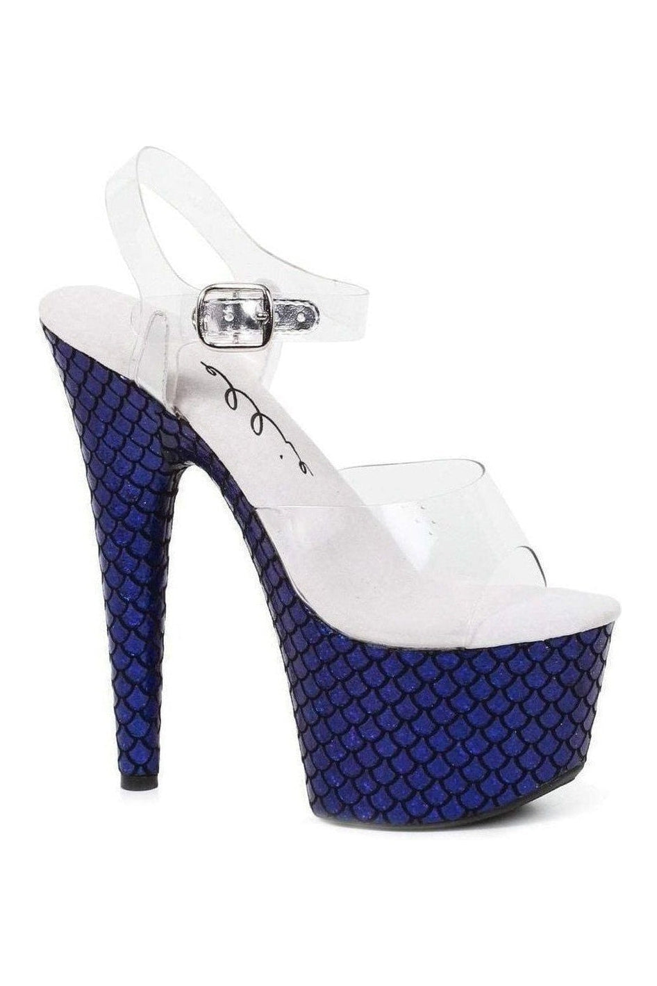 Ellie Shoes 709 MERMAID Platform Sandal in Clear Vinyl from SexyShoes.com