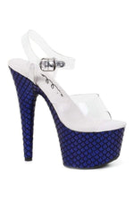 709-MERMAID Platform Sandal  | Clear Vinyl
