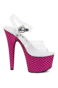 Ellie Shoes 709 MERMAID Platform Sandal in Clear Vinyl from SexyShoes.com