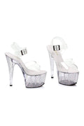 709-OLLIE Platform Sandal  | Clear Vinyl