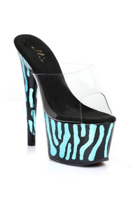 Ellie Shoes 709 RUGGED Platform Slide in Clear Vinyl from SexyShoes.com