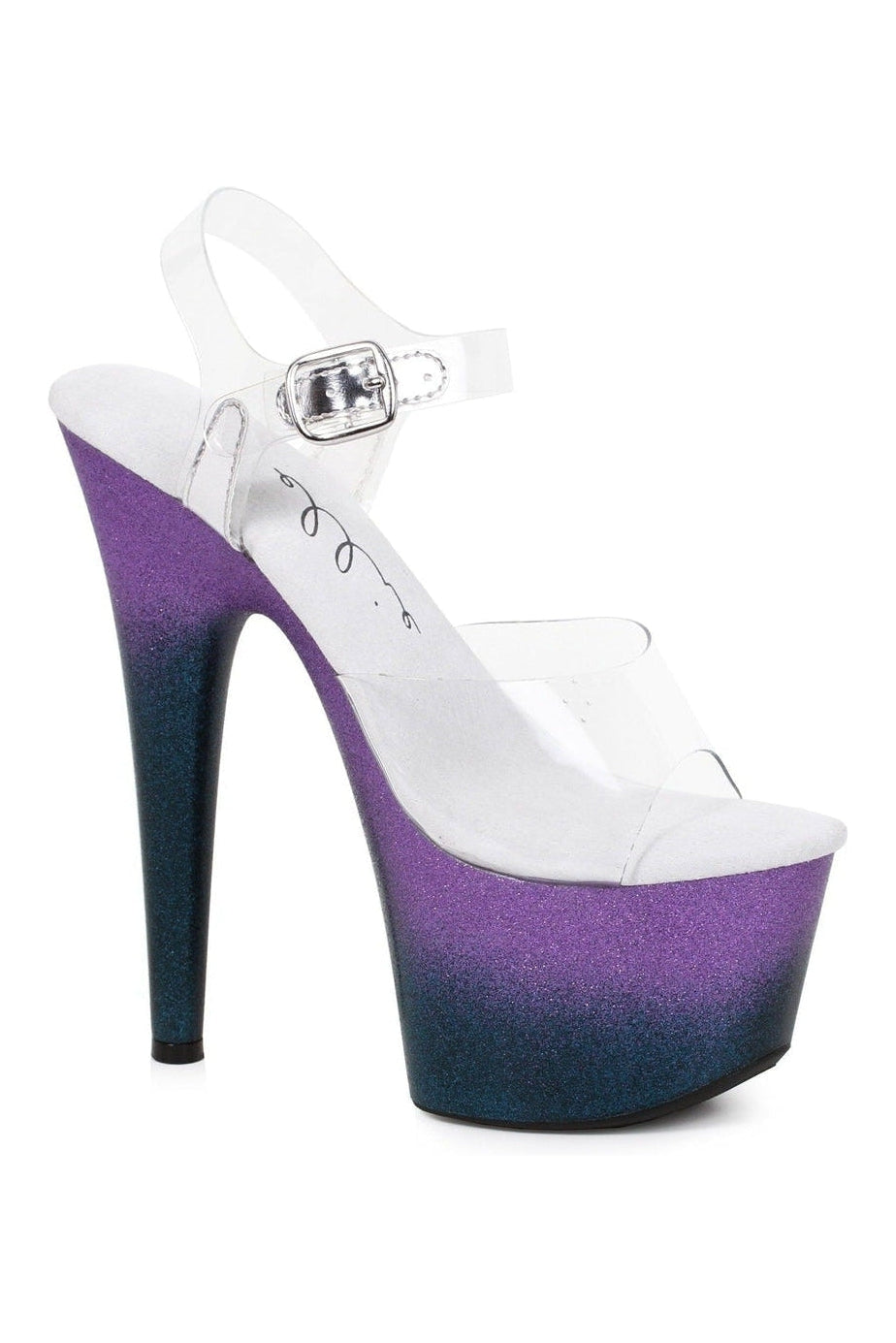 709-SHOW Platform Sandal | Clear Vinyl-Ellie Shoes-SEXYSHOES.COM