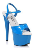 709-SOLARIS Platform Sandal  | Blue Patent