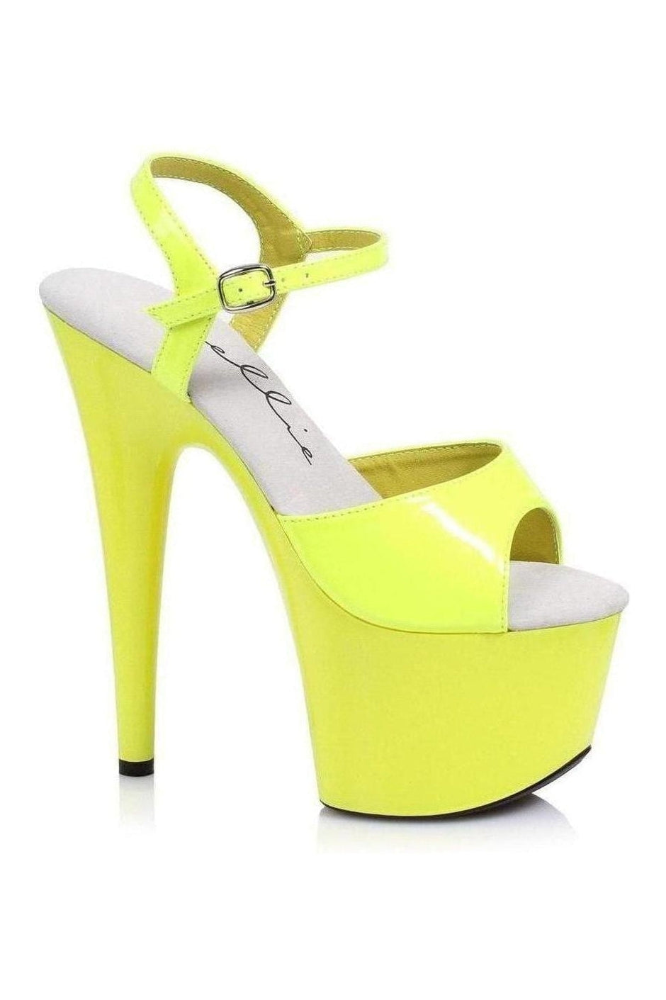 Ellie Shoes 709 SOLARIS Platform Sandal in Yellow Patent from SexyShoes.com
