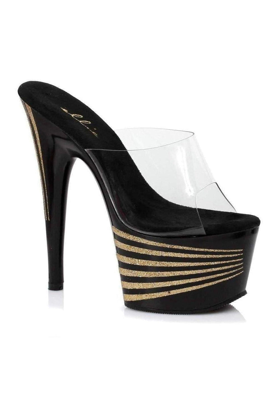 709-SPACE Platform Slide | Clear Vinyl-Ellie Shoes-SEXYSHOES.COM