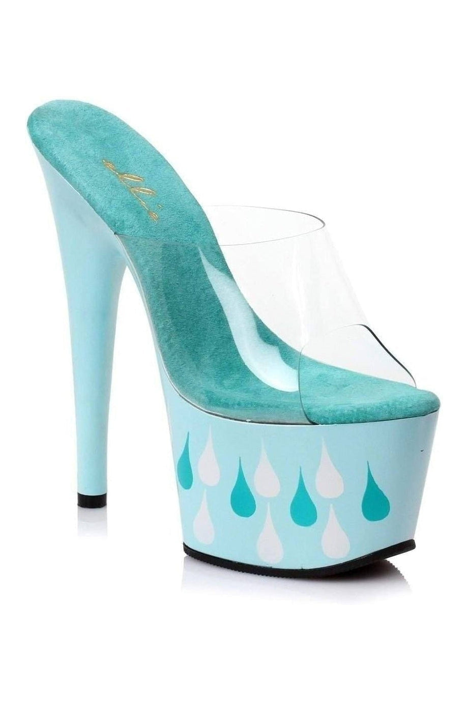 709-TEARDROP Platform Slide | Clear Vinyl-Ellie Shoes-SEXYSHOES.COM