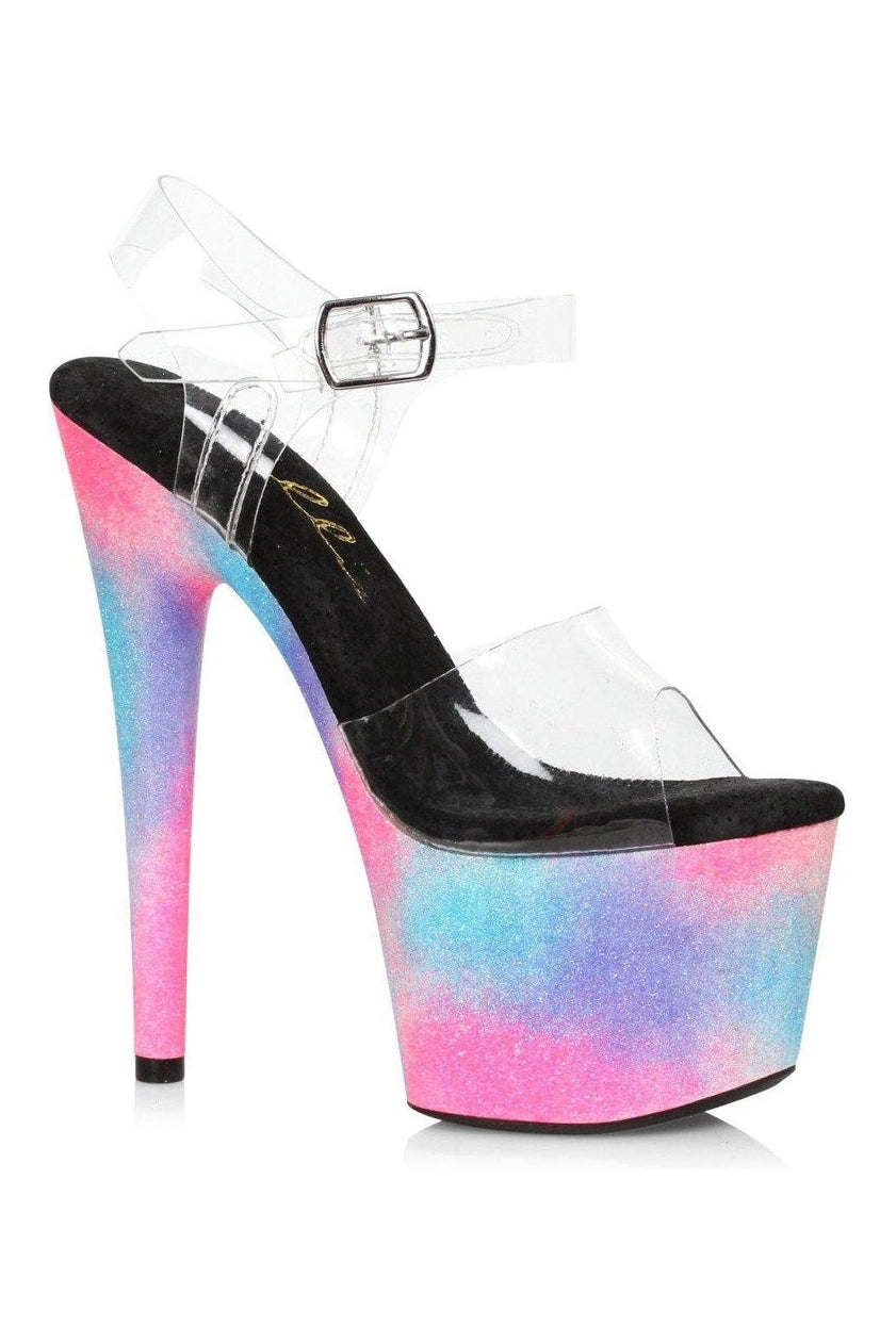 Ellie Shoes 709 VANESSA Sandal in Multi Faux Leather from SexyShoes.com