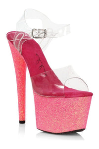 Ellie Shoes 709 VANESSA Sandal in Pink Faux Leather from SexyShoes.com