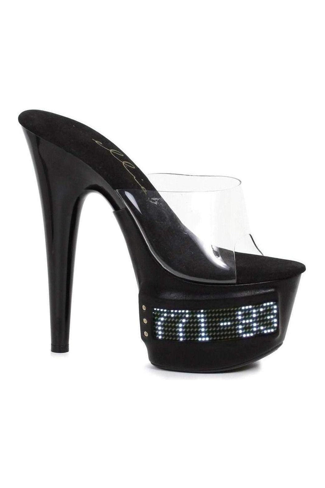 709-VANITY-LED Platform Slide | Clear Vinyl-Ellie Shoes-SEXYSHOES.COM