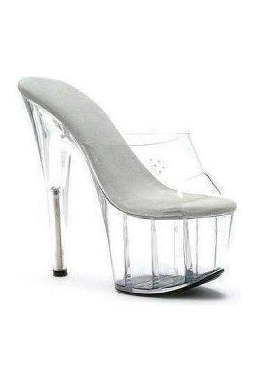 Ellie Shoes 709 VANITY Platform Slide in Clear Vinyl from SexyShoes.com