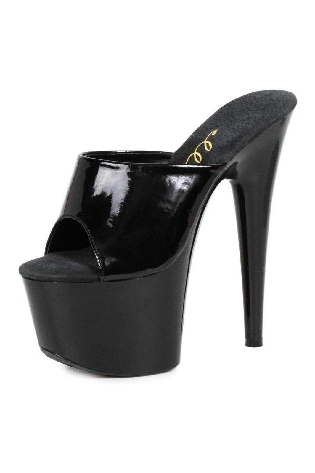 Ellie Shoes 709 VANITY Platform Slide in Clear Vinyl from SexyShoes.com