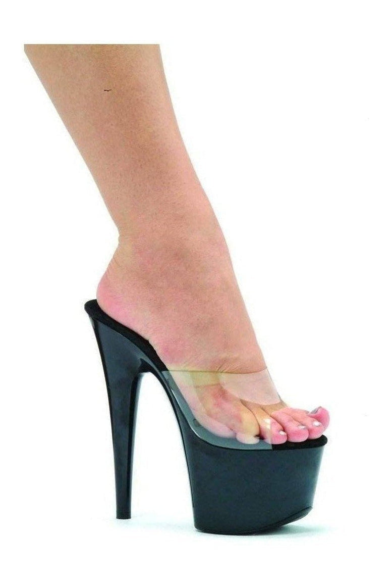 709-VANITY Platform Slide | Clear Vinyl-Ellie Shoes-SEXYSHOES.COM