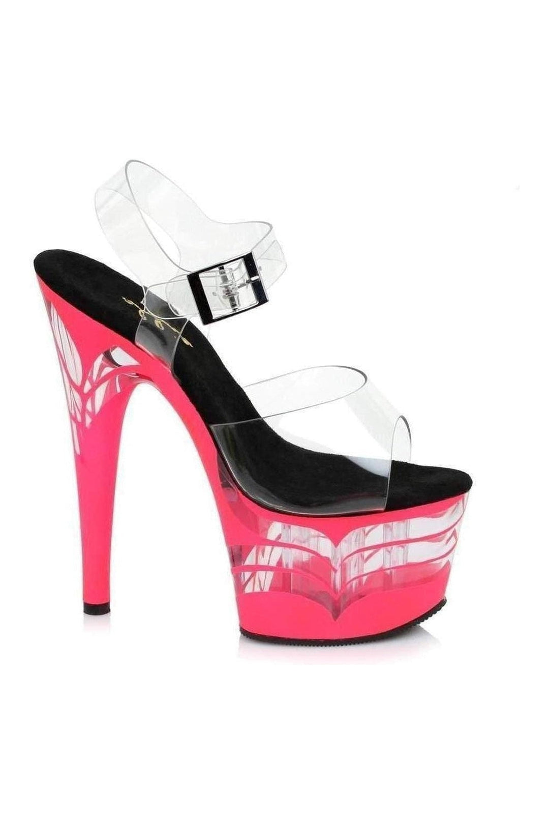 709-VECTOR Platform Sandal | Clear Vinyl-Ellie Shoes-SEXYSHOES.COM