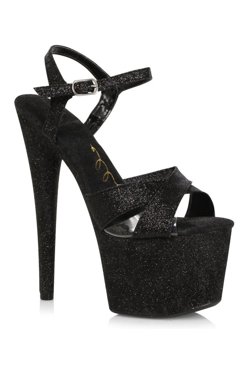 709-VICKY Sandal | Black Faux Leather-Sandal-Ellie Shoes-SEXYSHOES.COM