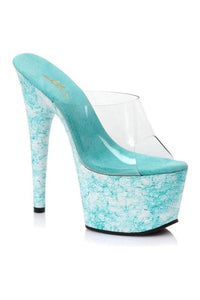 Ellie Shoes 709 WEB Platform Slide in Clear Vinyl from SexyShoes.com