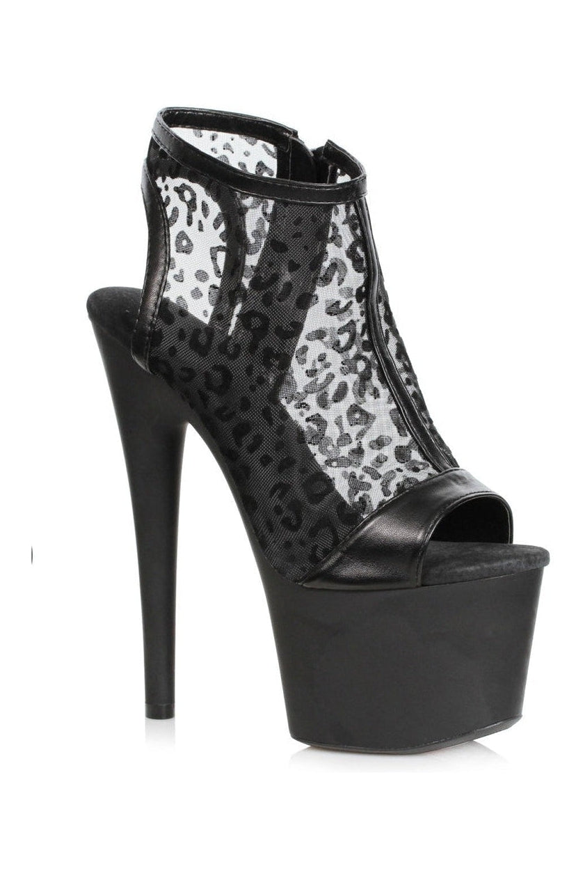 Ellie Shoes 709 WILLA Ankle Boot in Black Faux Leather from SexyShoes.com