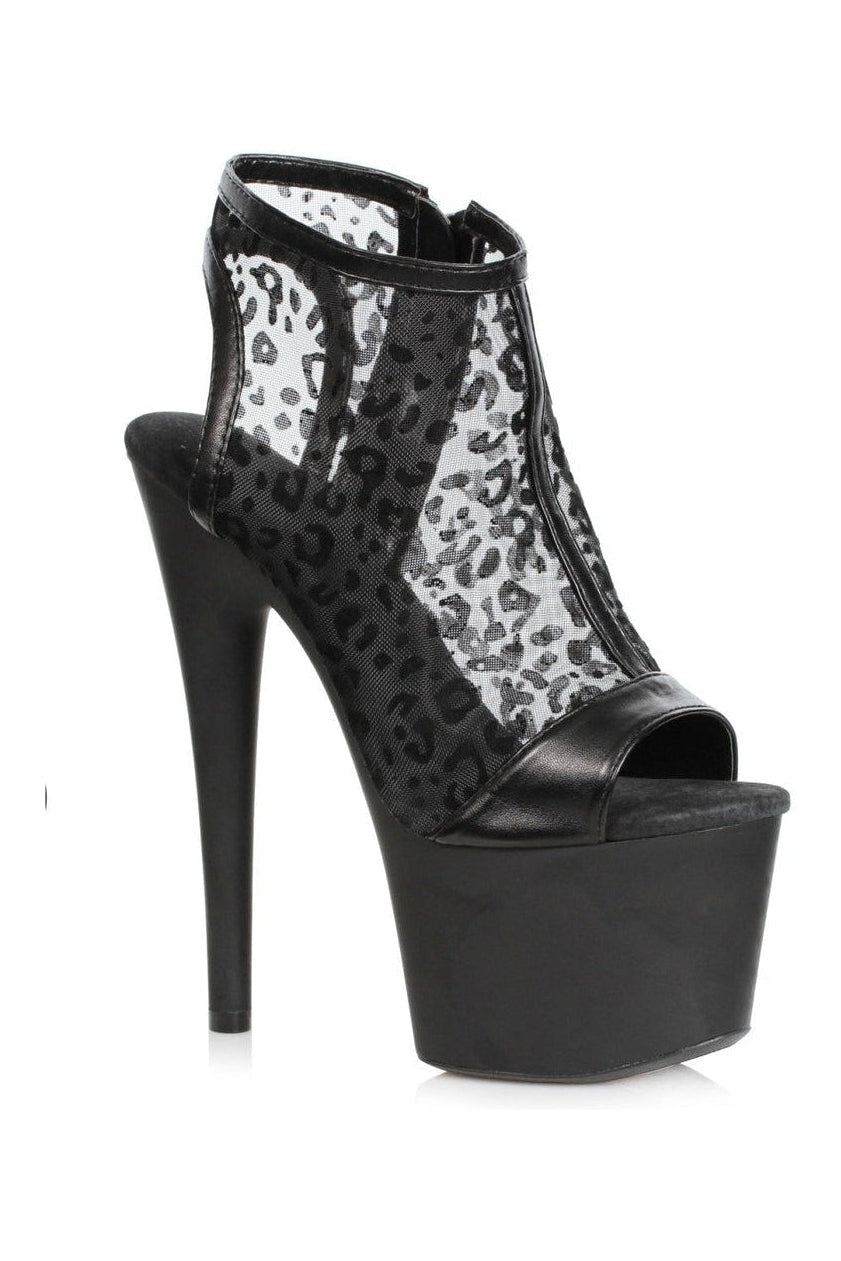 709-WILLA Ankle Boot | Black Faux Leather-Ankle Boots-Ellie Shoes-SEXYSHOES.COM