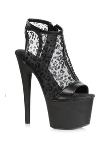 Ellie Shoes 709 WILLA Ankle Boot in Black Faux Leather from SexyShoes.com