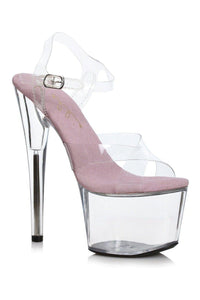 Ellie Shoes 709 YUKI Stripper Sandal in Clear Vinyl from SexyShoes.com