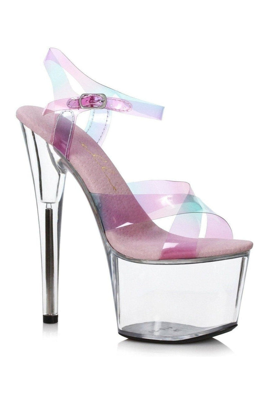 Ellie Shoes 709 YUKI Stripper Sandal in Multi Vinyl from SexyShoes.com