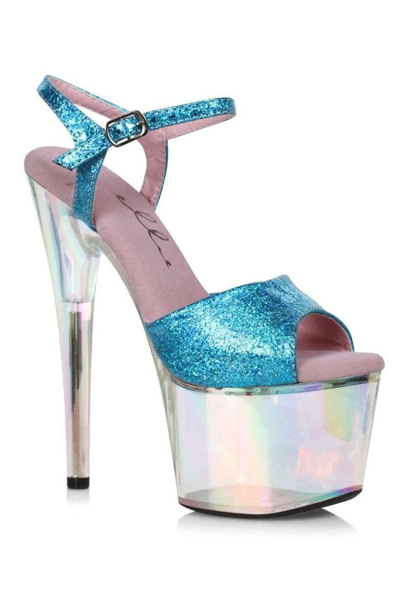 709-ZABRINA Sandal | Blue Faux Leather-Sandal-Ellie Shoes-SEXYSHOES.COM