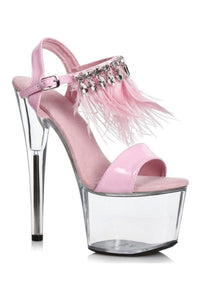 Ellie Shoes 709 ZAHRA Stripper Sandal in Pink Rhinestones from SexyShoes.com