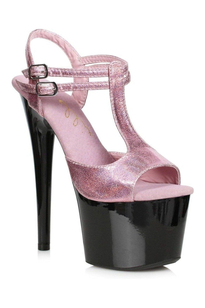 709-ZAYA Stripper Sandal | Pink Glitter-Ellie Shoes-SEXYSHOES.COM