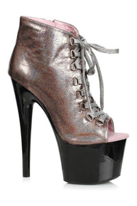 Ellie Shoes 709 ZAYLEE Stripper Bootie in Grey Glitter from SexyShoes.com