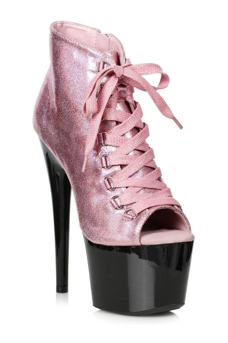 Ellie Shoes 709 ZAYLEE Stripper Bootie in Pink Glitter from SexyShoes.com