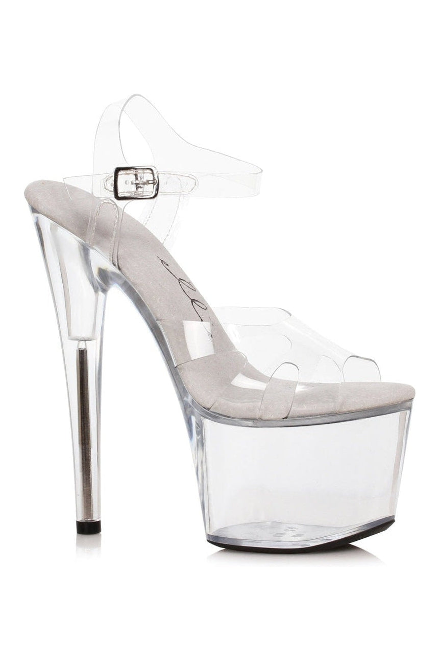 Ellie Shoes 709 ZEE Sandal in Clear Vinyl from SexyShoes.com