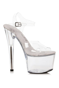 Ellie Shoes 709 ZEE Sandal in Clear Vinyl from SexyShoes.com