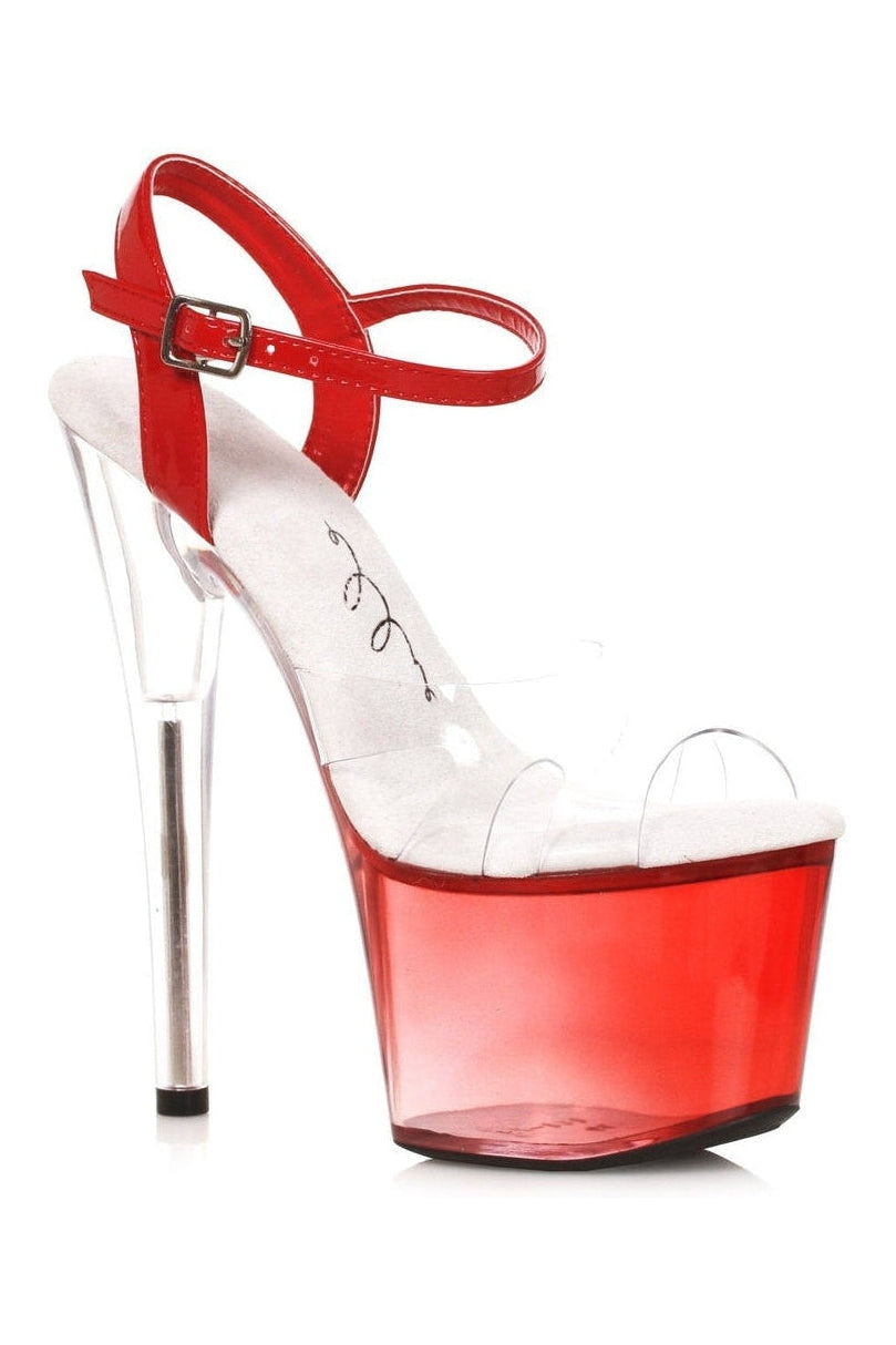 Ellie Shoes 709 ZEE Sandal in Clear Vinyl from SexyShoes.com