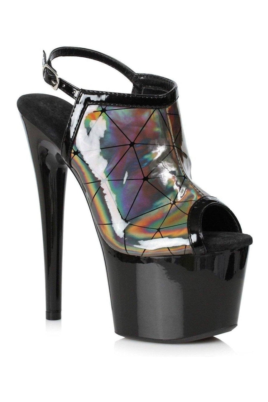 709-ZION Stripper Sandal | Grey Patent-Ellie Shoes-SEXYSHOES.COM