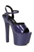711-BABBLE Stripper Sandal | Purple Glitter