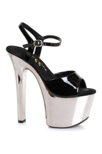 Ellie Shoes 711 CHRISTY Platform Sandal in Black Patent from SexyShoes.com