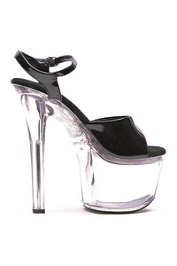 Ellie Shoes 711 FLIRT Stripper Sandal in Black Patent from SexyShoes.com