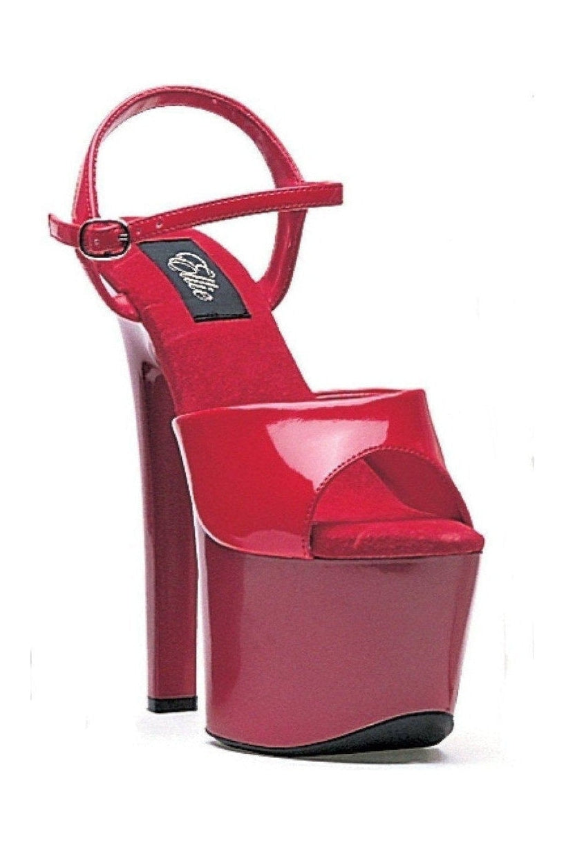 711-FLIRT Stripper Sandal | Red Patent-Ellie Shoes-SEXYSHOES.COM