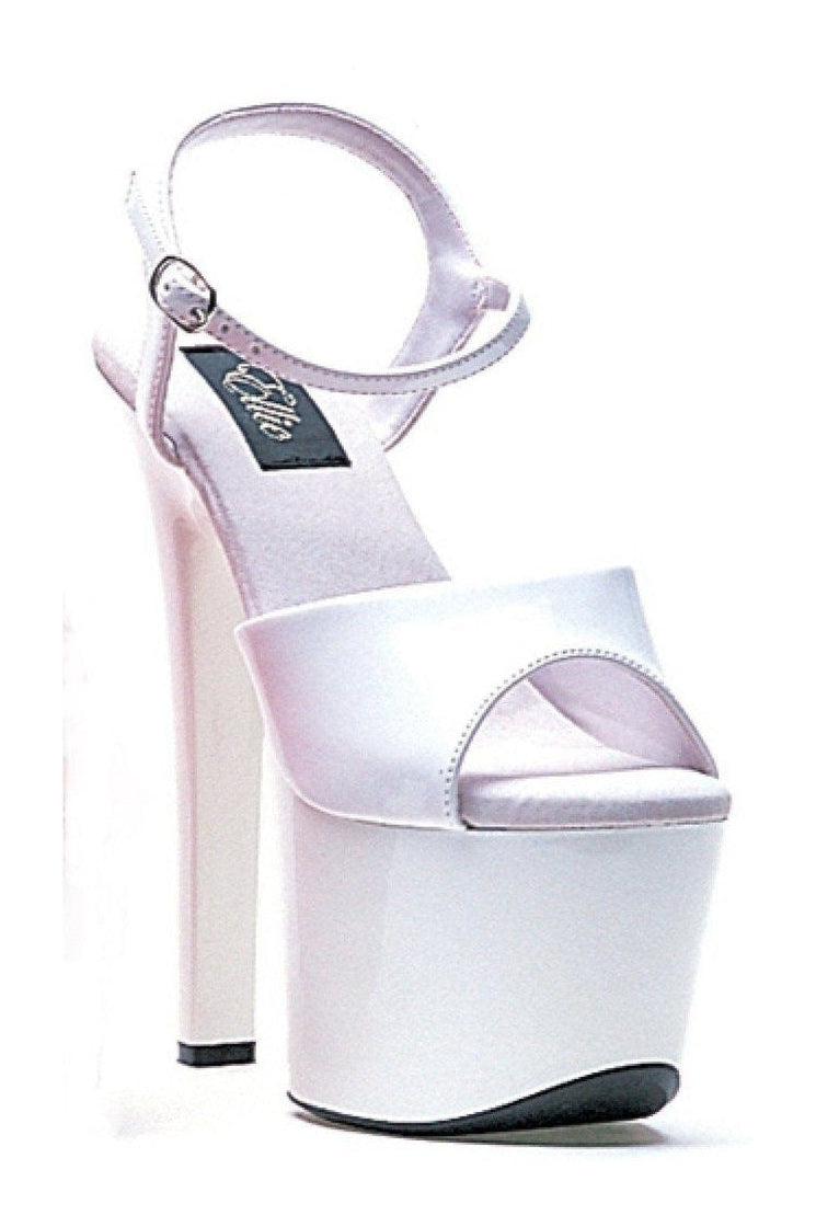 Ellie Shoes 711 FLIRT Stripper Sandal in White Patent from SexyShoes.com
