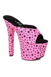 Ellie Shoes 711 GAZE Platform Sandal in Fuchsia Patent from SexyShoes.com