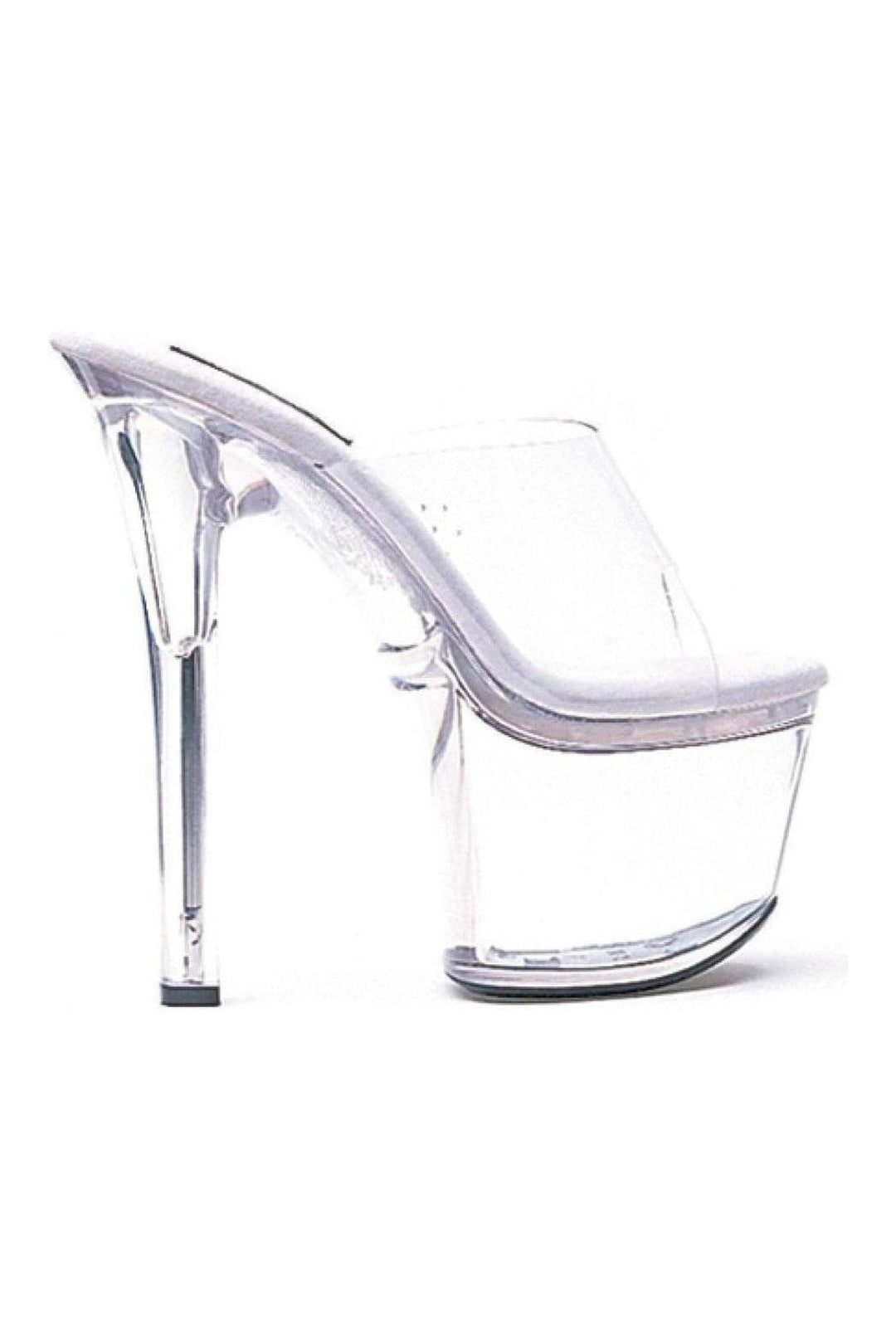 711-VANITY Stripper Slide | Clear Patent-Ellie Shoes-SEXYSHOES.COM