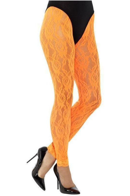 80s Lace Leggings | Orange-Fever-SEXYSHOES.COM